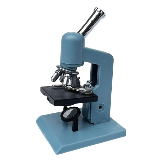 Microscopio de , Simulación, Escena de Vida, Decoración, Mano de Obra Fina, Equipo de Laboratorio en Miniatura, para Decoración Azul SM SunniMix Microscopio en miniatura