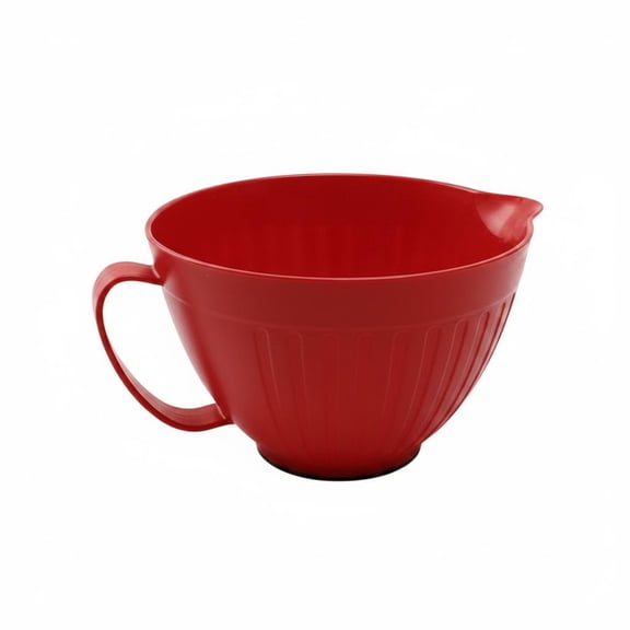 Abbraccia Salad Bowl Handled Bowl Mixing Bowl Plastic Modern Minimalist with Lid and Easy Grip Handle for Everyday Cooking