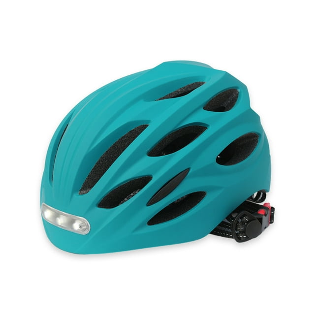 Casco de bicicleta Toystoory con luz LED PE ajustable para hombres y mujeres ciclismo azul
