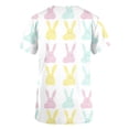 thumbnail image 4 of lcziwo Womens T Shirt with Pockets Plus Size Easter Funny Bunny Print Short Sleeve T Shirt Loose V Neck Spring Colorful Tee White XXXXL, 4 of 5