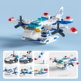 thumbnail image 1 of Mini tamaño 6 en 1 bloques de construcción DIY coche de policía camión de bomberos Castillo modelo ladrillos juguetes educativos para niños regalos,8732-5, 1 of 7