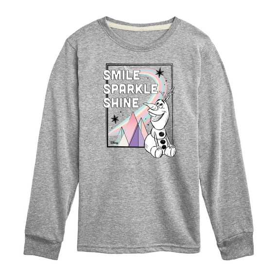 Frozen 2 - Smile Sparkle Shine - Toddler And Youth Long Sleeve Graphic T-Shirt