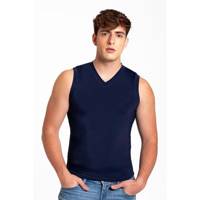 Camiseta Cuello V manga Sisa Microfibra Diane & Geordi Colombia 3995 azul XL