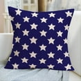 thumbnail image 3 of 4th of July Decorations Pillow Covers 18x18 Inch Set of 2 Independence Day Patriotic Navy Blue Stars Throw Pillows Linen Farmhouse Holiday Cushion Case for Sofa Living Room Outdoor Decor, 3 of 6