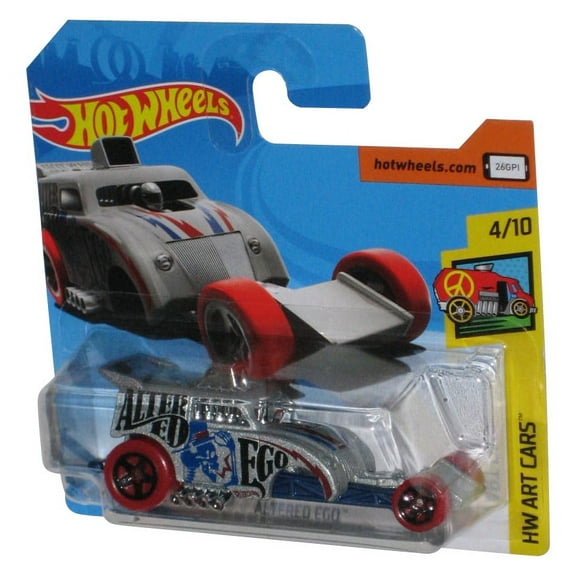Hot Wheels HW Art Cars (2017) Silver Altered Ego Toy Car 4/10 - (Short Card)