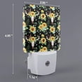thumbnail image 2 of Balery Sunflower Skull Boho Luz Nocturna LED con Sensor Automático, Enchufe con Sensor Crepuscular, Luz Suave de 0.5W para Dormitorio, Pasillo, Baño-EU, 2 of 7