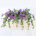 thumbnail image 4 of Bearachild Guirnalda de flores de trompeta artificial, vid de simulación, flor de plástico para colgar en la pared Plantas Artificiales violeta, 4 of 6