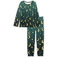 thumbnail image 5 of FOR U DESIGNS Green Star Moon 2PC Pajama Sets for Women Long Sleeve Tops and Pants Set Size 6XL Pjs Lightweight Lounge Set with Pockets SLeepwear for women, 5 of 6