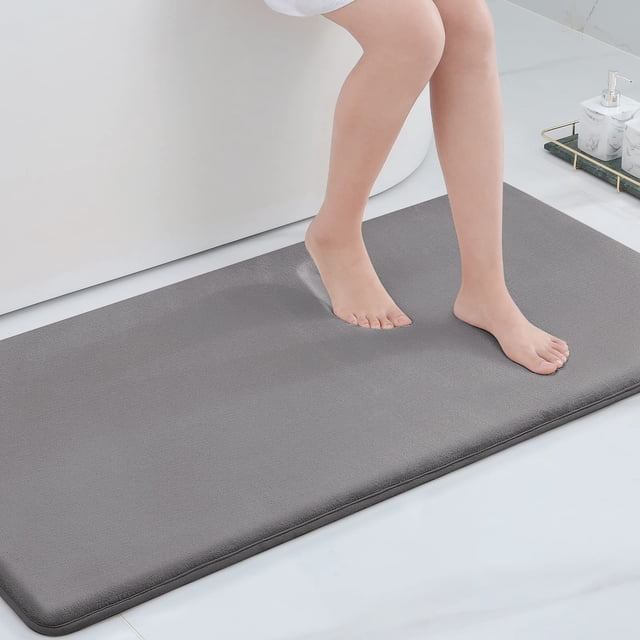 Alfombra de baño de espuma viscoelástica Smiry, supersuave y absorbente