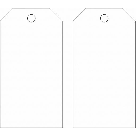 Brady Blank Tag,Polyester,Colored,PK25  65349