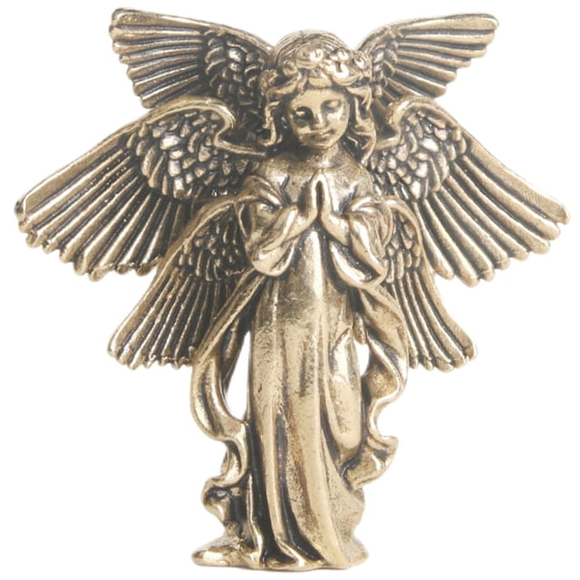 BRIGHTFUFU Estatua de latón vintage figura de latón decoración de escritorio de estatua de forma creativa