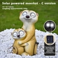 thumbnail image 3 of Solar Meerkat Sculpture with Gentle Night Light - Auto-Illuminating Outdoor Decor for Garden, 3 of 6