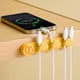 thumbnail image 5 of Organizador de cables con forma de nube | Soporte para cable de carga de escritorio | Hebilla de gestión de cables de goma | Sostiene hasta 8 cables | Montaje adhesivo | Escritorio para hogar y, 5 of 6