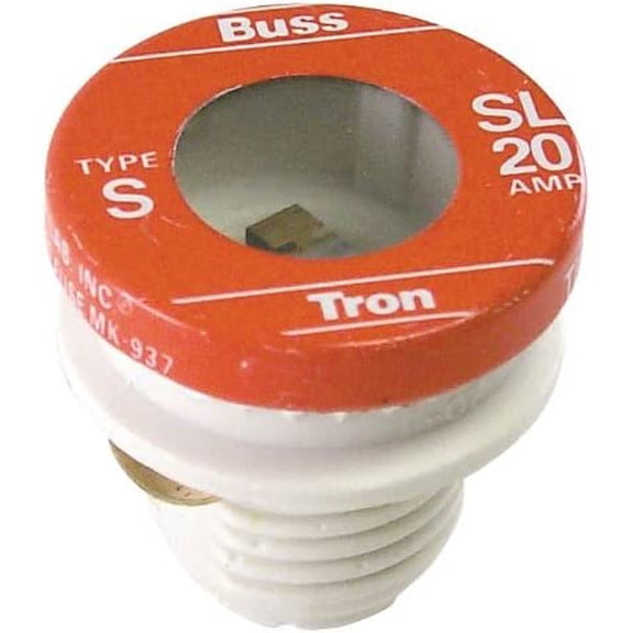Bussmann Time Delay Plug Fuse SL-20PK4 - 20 Amp, 125 V - 4 Count