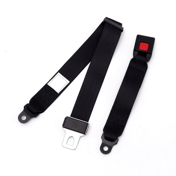 Cinturón de seguridad de 2 puntos, cómodo y ajustable, color negro, universal, para carrito de golf, coche, autobús escolar