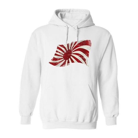 Waving Antique Japan Flag Hoodie Men -Image by Shutterstock, Male XX-Large
