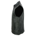 thumbnail image 5 of Event Leather ELM3910 Men's Black Motorcycle Leather Riders Club Style Vest w/ Dual Closure 6X-Large, 5 of 7