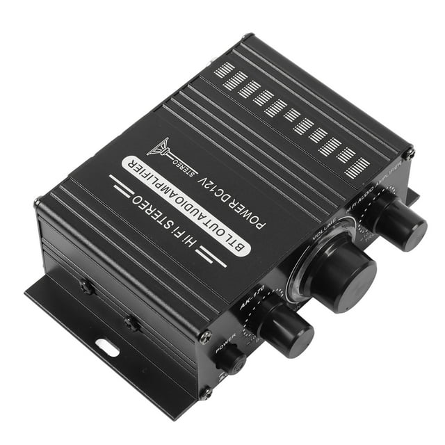 Amplificateur de Puissance Audio pour Voiture, Protection de Circuit 12V Antichoc Amplificateur de Puissance Double Canal Utilisation Sécurisée pour Véhicule