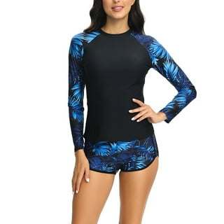 Grace Karin, Swim, Rash Guard Builtin Bra Long Sleeve Uv Sun Protection  Swimsuit Zip Up Size Lg