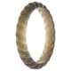 thumbnail image 1 of Anillo único trenzado apilable de boda de silicona - Negro-Turquesa de ROQ para mujer - Anillo de 7 mm, 1 of 1