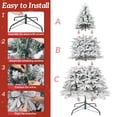 thumbnail image 4 of Firstness 6ft Pre-Lit Christmas Tree with 300 LED Lights Artificial Snow Flocked Xmas Tree, 4 of 9