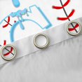 thumbnail image 3 of Manfei Kawaii Baseball Kitchen Curtains, Sport C Letter Black Out Curtains Pack of 2 (42x63 Each), Light Blue C, 3 of 5
