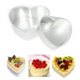 thumbnail image 3 of Clearance Under 5$ Dienrx Cake Mould, Ludlz 6 Inch Aluminum Heart Shaped Cake Pan Set Diy Baking Tool with Removable Bottom, Heart Cake Mould, Dessert Molds, 3 of 3