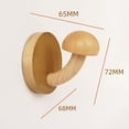 thumbnail image 5 of ievspot Wooden Mushroom Coat Hooks Smooth Edge 3kg Load-capacity  Wall Mounted Towel Hanger Clothes Hooks with Screws, 5 of 8
