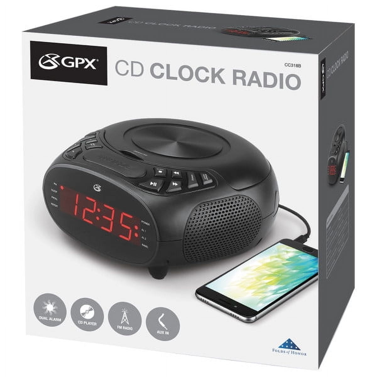 GPX Bathroom Cd Clock on sale Radio A330BBL