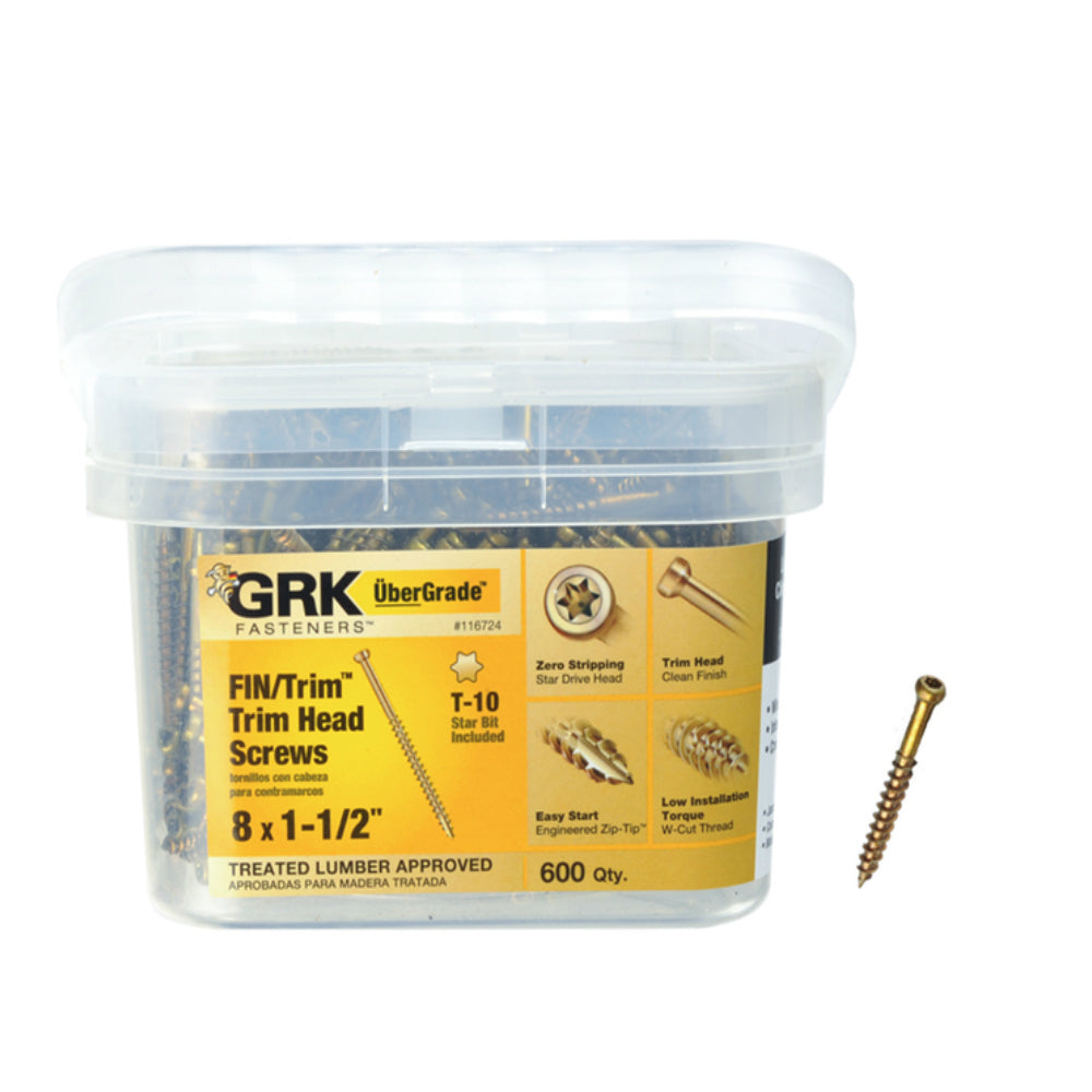 GRK Fasteners GRK Fasteners 116724 UberGrade Star Trim Head Steel