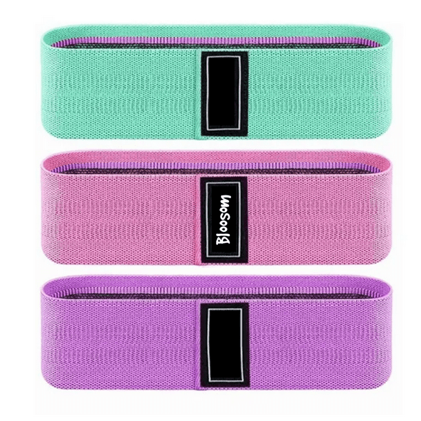Set Ligas De Resistencia Bloosom ,3 Pcs Bandas De Ejercicio Multicolor