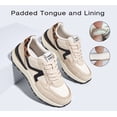 thumbnail image 5 of LUCKY STEP Womens Retro Chunky Sneakers Fashion Color Blocked Casual Shoes,Beige, 5 of 10