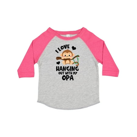 

Inktastic Monkey I Love Hanging out with My Opa Gift Toddler Boy or Toddler Girl T-Shirt