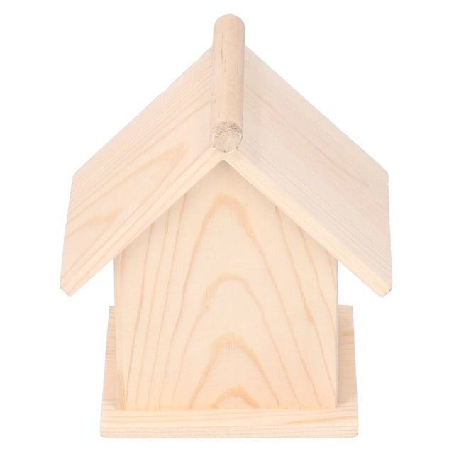 Comedero para pájaros ANGGREK casa para pájaros de Madera natural