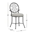thumbnail image 3 of Hillsdale Furniture O'Malley Metal Vanity Stool, Metallic Gray, 3 of 10