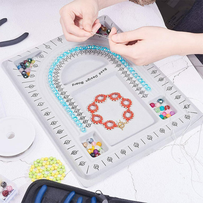 Flocked Beading Bead Board Bracelet Design Tray Jewellery Making Crafts DIY  Tool