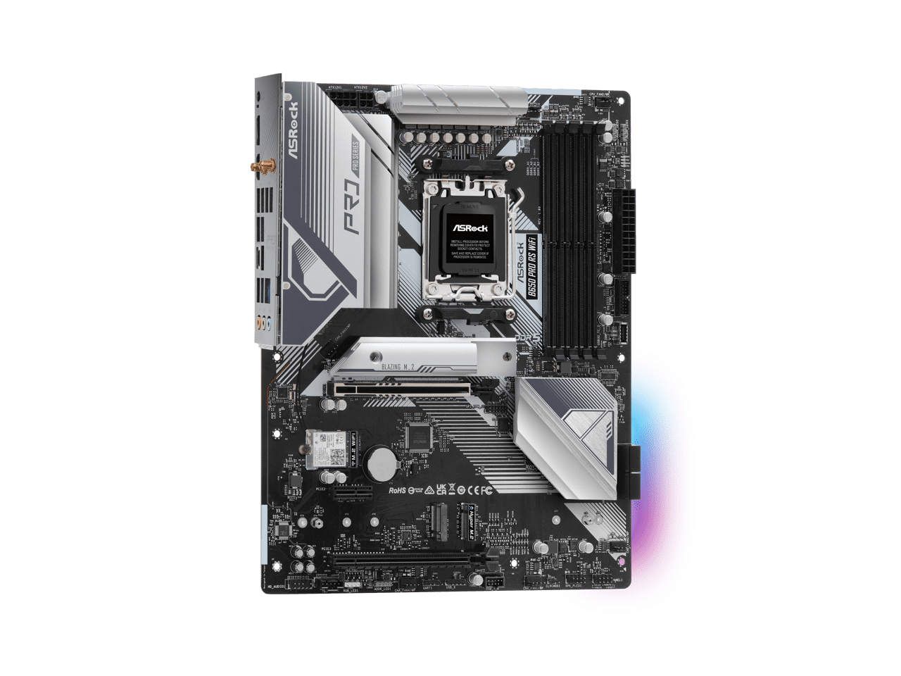 ASRock B650 Pro RS WiFi AM5 AMD B650 SATA 6Gb/s ATX Motherboard