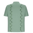 thumbnail image 3 of Mens Casual Botón Arriba Camisas Manga Corta Vintage Boliche Cuba Playa Camisas de Verano Botón Arriba, 3 of 5