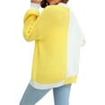 thumbnail image 3 of ZAXARRA Cardigan en Tricot pour Femmes Manches Longues Ouvert devant Contraste Couleur Automne Veste Slim Décontractée, 3 of 9