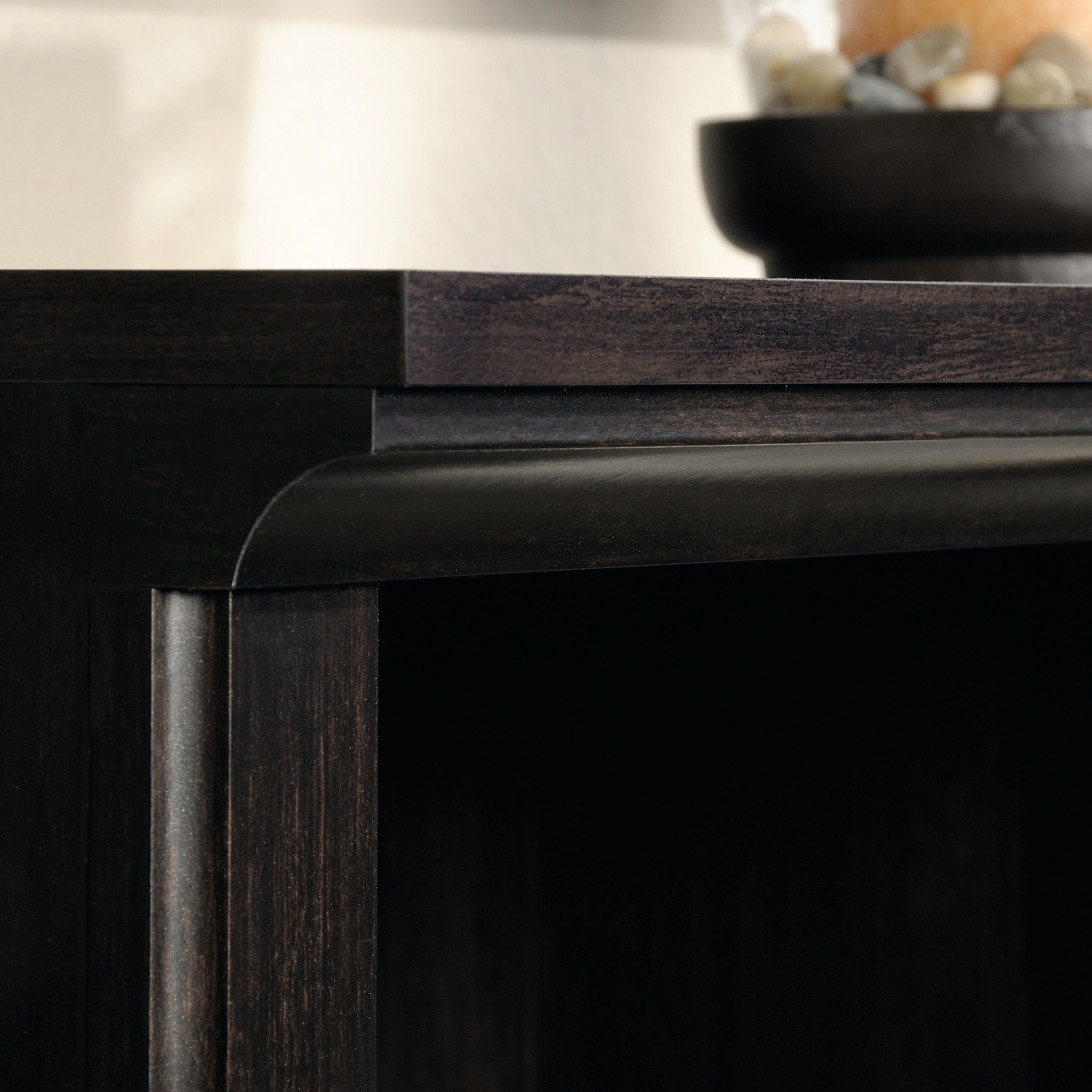 Sauder Select 3-Shelf Bookcase, Estate Black Finish photo 4