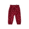 ZIYIXIN Kids Girls Corduroy Fall Spring Trousers, Slimming Flower Printed Warm Winter Jogger Bowknot Clothes