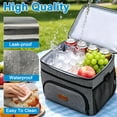 thumbnail image 4 of Large Capacity Insulated Lunch Bag, Insulated Lunch Box with Handle, Leakproof Thermal Cooler Bag with Adjustable Shoulder Strap for Work School Office Picnic, 4 of 6