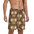 thumbnail image 2 of Kdxio Beautiful Owl Print Mens Sleep Shorts Bottoms Soft Comfy Pajama Wear Pants with Drawstring Pockets, 2 of 5