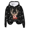 thumbnail image 4 of Futezty Long Christmas Hoodies for Women Cute Funny 3D Print Sweatshirts Xmas Hoodie Sleeve Sweaters Holiday Pullover, 4 of 4