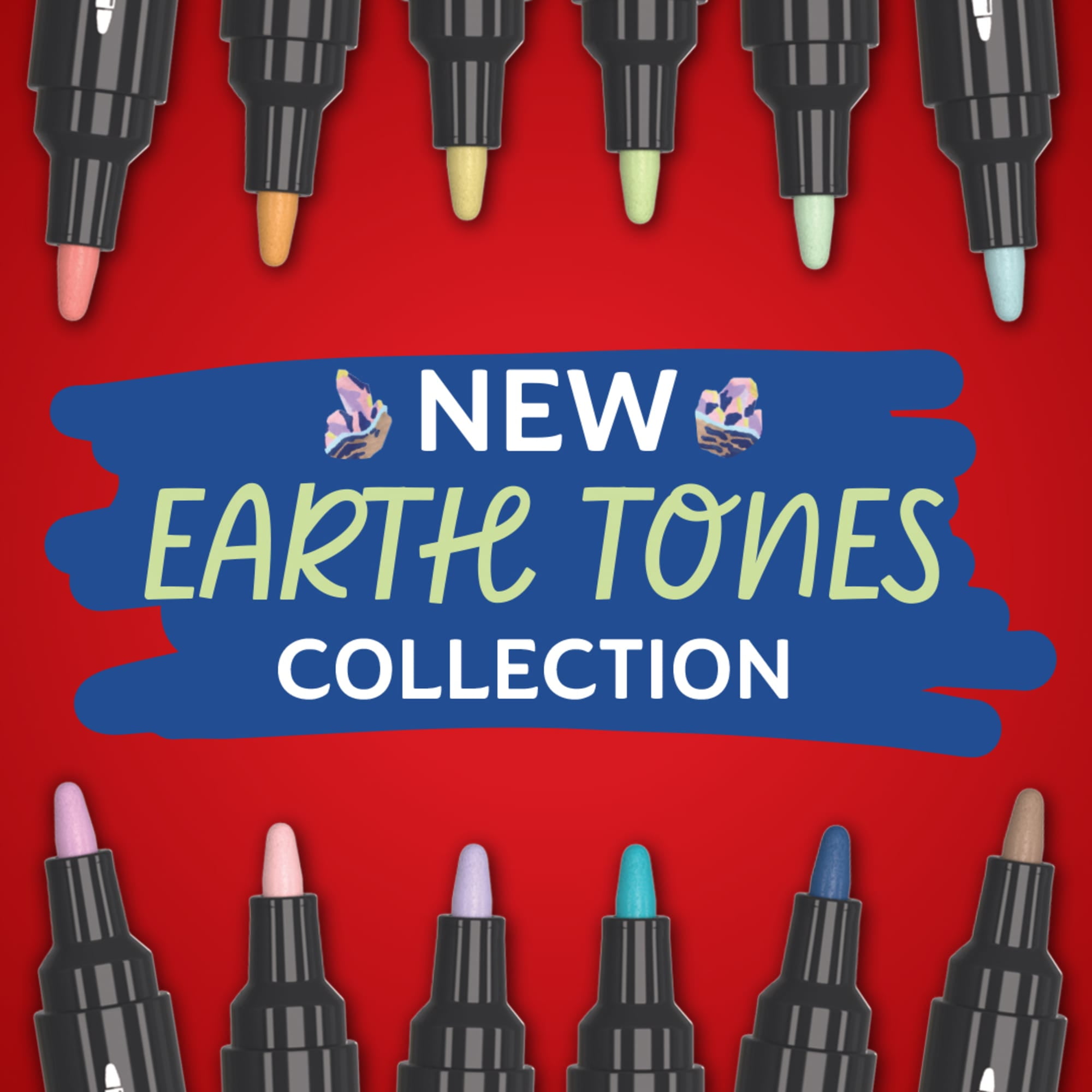 Sharpie Creative Markers, Earth Tones, Water-Based Acrylic Markers, Bullet Tip, Assorted Colors, 5 Count