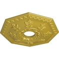thumbnail image 3 of Ekena Millwork 18"OD x 3 1/2"ID x 1 1/2"P Nottingham Ceiling Medallion (Fits Canopies up to 4 5/8"), Hand-Painted Rich Gold, 3 of 5
