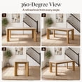 thumbnail image 5 of COLAMY 5-Piece Modern Dining Room Table Set, 63" Stone-Look Kitchen Table with 4 Upholstered Dining Chairs, Solid Wood Frame, Mid-Century Dining Furniture for Small Spaces, Beige, 5 of 14