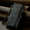 thumbnail image 7 of K-Lion for iPhone 14 Plus Wallet Case ,Luxury Magnetic PU Leather Zipper Purse 2 in 1 Design Shockproof Flip Case Card Slot Kickstand Phone Cover with Lanyard for Women Men ,Black, 7 of 7