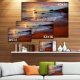 thumbnail image 2 of Designart - Impression sur Toile Océan Plage au Coucher du Soleil, 2 of 2