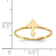thumbnail image 4 of Finest Gold 14K Yellow Gold Polished Cross Ring - Size 7, 4 of 5